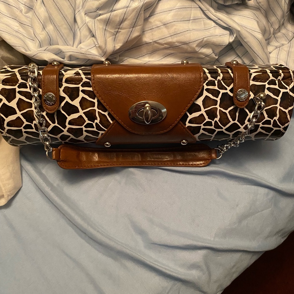 Wine bottle, carrier, and or purse giraffe print